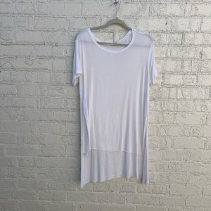 Mystree hi-low long white top sz M